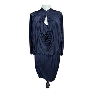 bcbg maxazria runway navy blue sexy dress size small night out